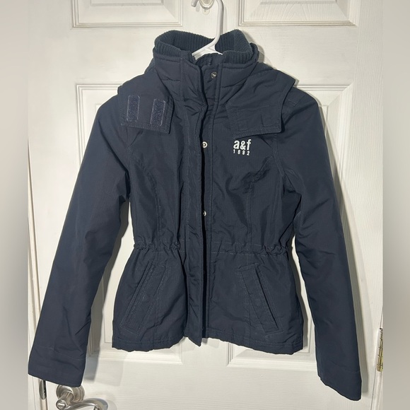 Abercrombie & Fitch Other - Abercrombie Navy All Season Weather Warrior Hooded Jacket Girls Kids Size Large.